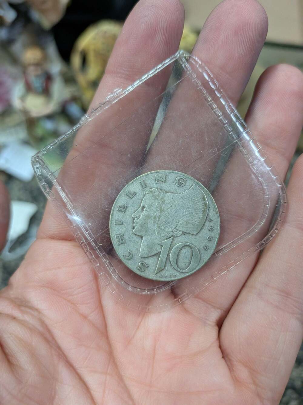 1957 Austria Wachau Woman 10 Schilling OLD Silver Austrian Coin Shield i84600
